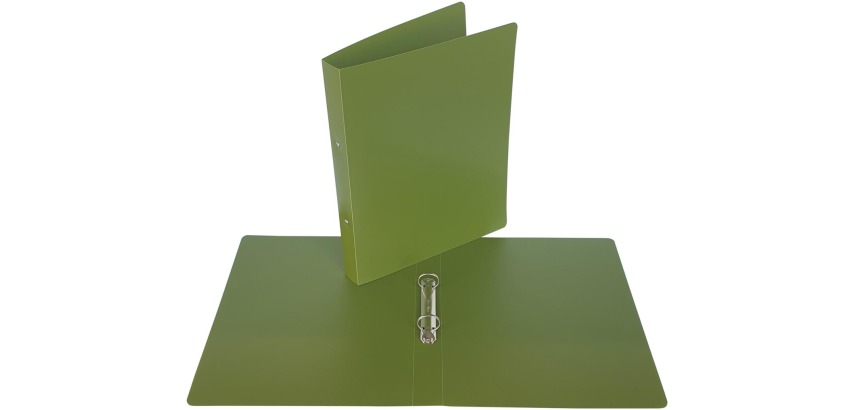 Bronyl Nature ringmap, voor ft A4, uit PP, 2 ringen van 25 mm, kaki groen