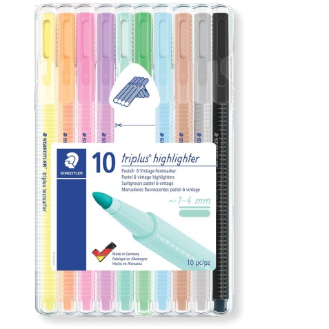 Staedtler Triplus Textsurfer, étui chevalet de 10 pièces