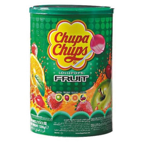 Chupa Chups sucettes, tube Fruit, paquet de 100 pièces