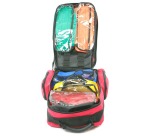 Sac à dos de premiers soins, avec pochettes modulaires pour le professionnel, rouge