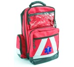 Sac à dos de premiers soins, avec pochettes modulaires pour le professionnel, rouge