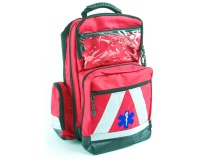 Sac à dos de premiers soins, avec pochettes modulaires pour le professionnel, rouge