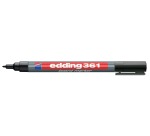 Marqueur tableau blanc edding 361 ogive 1mm noir