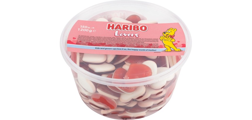 Haribo Lovers confiserie, boîte de 150 pièces