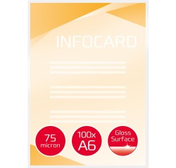 GBC Document pochette à plastifier ft A6, 150 microns (2 x 75 microns), paquet de 100 pièces