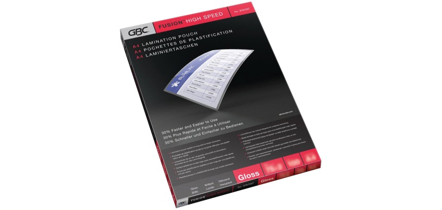 GBC HighSpeed pochette à plastifier, ft A4, 150 micron (2 x 75 micron), paquet de 100 pièces