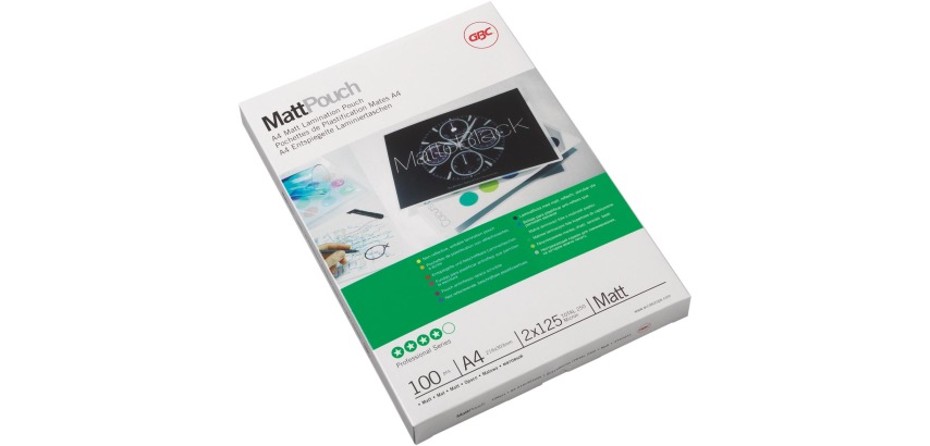 GBC Matt Laminierfolien für A3 250 Mikrometer (2 x 125 Mikrometer), Packung mit 50 Stück