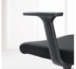 Ergonomic office chair, plastic base, black, pack of 2 chairs
