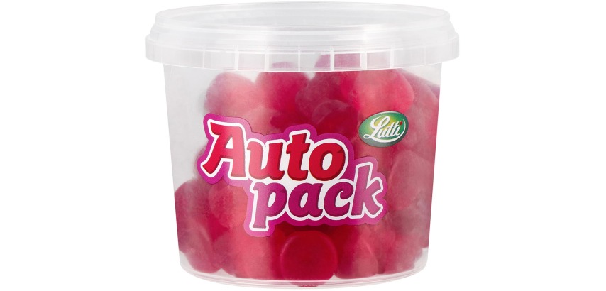 Lutti autopack bonbons cerisés lavée, boîte de 200 g