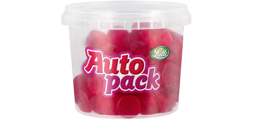 Lutti autopack bonbons cerisés lavée, boîte de 200 g