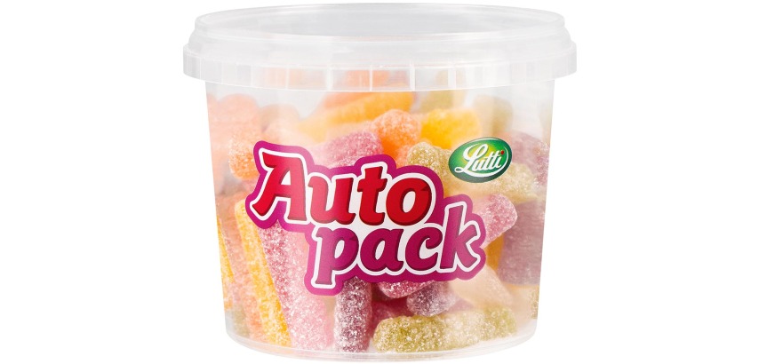 Lutti autopack bonbons stick citrique, boîte de 175 g