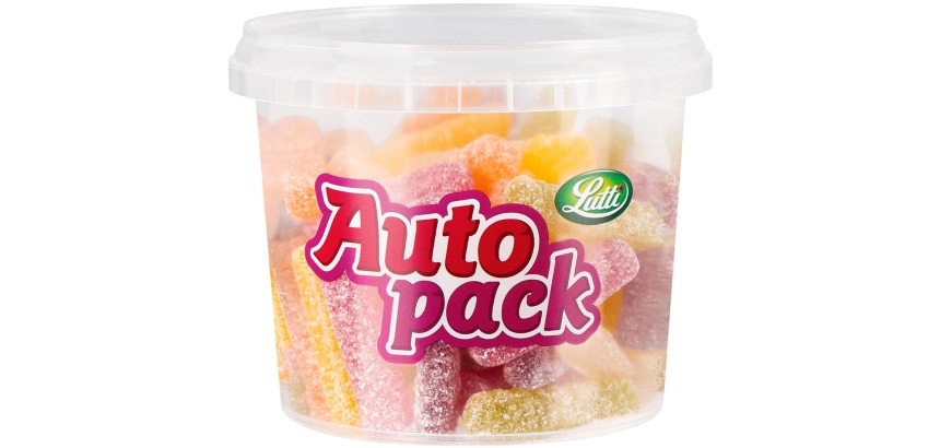 Lutti autopack bonbons stick citrique, boîte de 175 g