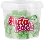 Lutti autopack green gummy candies, 200 g box