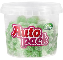 Lutti autopack bonbons gommes vertes, boîte de 200 g