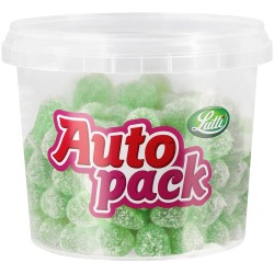 Lutti autopack snoep groentjes, doos van 200 g