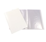 Beautone protège documents personnalisable, A4, 60 pochettes, blanc