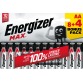 Energizer piles Max AA, blister de 8 pièces + 4 pièces gratuites