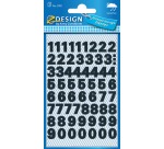Avery Etiquettes chiffres et lettres 0-9, 2 feuilles, noir, film résistant aux intempéries