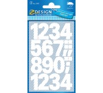 Avery Number and Letter Labels 0-9 Large, 2 Sheets, White, Weatherproof Film