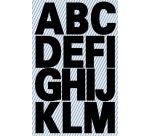 Avery etiketten letters A-Z groot, 2 blad, zwart, waterbestendige folie