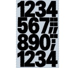 Avery Etiquettes chiffres et lettres 0-9 large, 2 feuilles, noir, film résistant aux intempéries