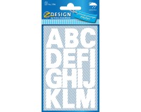 Avery Etiquettes chiffres et lettres A-Z large, 2 feuilles, blanc, film résistant aux intempéries