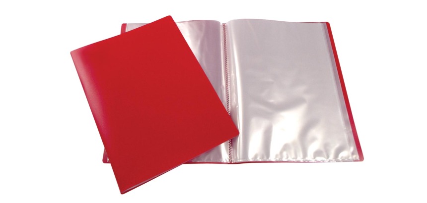 Showalbum, A4, 30 tassen, rood