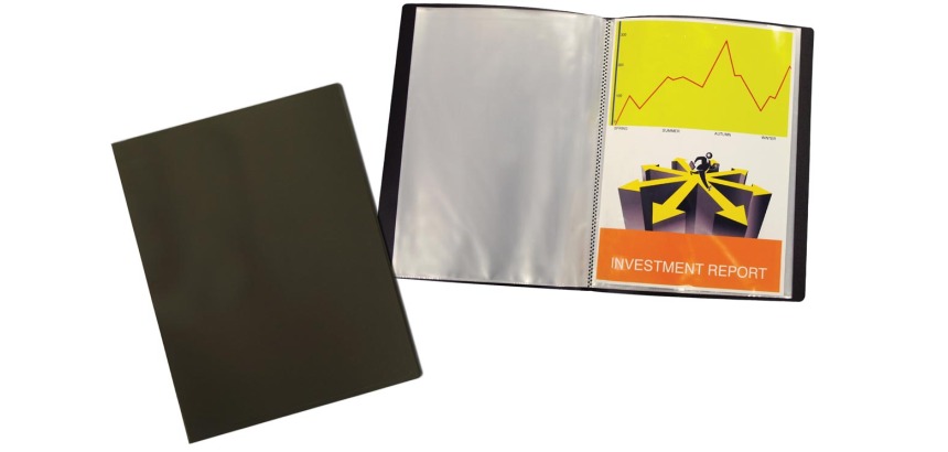 Beautone Document Protector, A4, 40 pockets, black