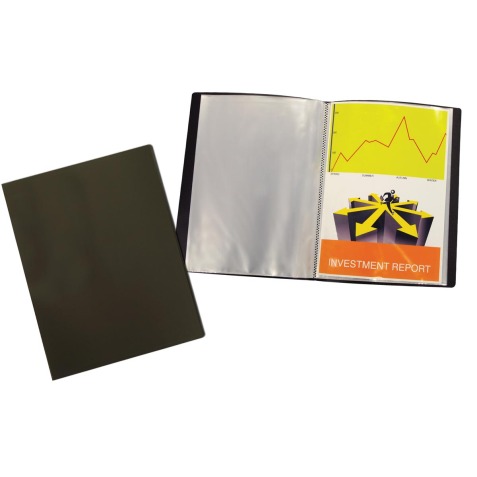 Beautone Protège documents, A4, 40 pochettes, noir