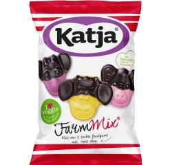 Katja Fram Mix bonbons, mélange de 3 gommes molles aux fruits avec de la réglisse, sachet de 255 g