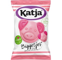 Katja Biggetjes bonbons, gommes molles avec du vrai jus de fruits, sachet de 255 g