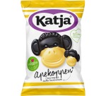 Katja Apekoppen candies, licorice and banana flavor, 255 g bag