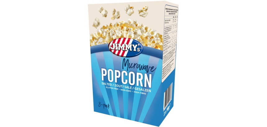 Jimmy's Popcorn Microwave, salted, box of 3 x 90 g