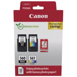 Canon inktcartridge PG-560/CL-561, 180 pagina's, OEM 3713C008, 4 kleuren