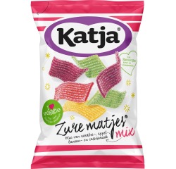 Katja Zure Matjes bonbons, mélange d'arômes de fraise, de pomme, de banane et de cassis, sachet de 250 g