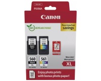 Canon PG-560 XL + CL-561 XL Pack 2 high-capacity black and color cartridges + 1 pack of 10 x 15 cm photo paper