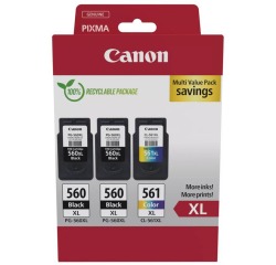 Canon cartouche d'encre 2 x PG-560XL + 1 x CL-561XL, 300 - 400 pages, OEM 3712C009, 4 kleuren