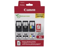 Canon photo value pack 2 x PG-560XL + 1 x CL-561XL, 300 - 400 pagina's, OEM 3712C012, 4 kleuren