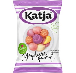 Katja Yoghurtgums bonbons, gommes molles aux 6 saveurs de fruits, sachet de 295 g
