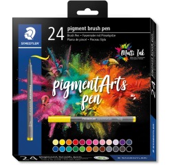 Staedtler PigmentArts brush pen set 24 colors