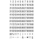 Avery Etiquettes chiffres et lettres 1-100, 2 feuilles, noir sur blanc