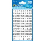 Avery Etiquettes chiffres et lettres 1-100, 2 feuilles, noir sur blanc