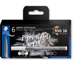 Feutre pinceau Staedtler Pigment Pen étui 6 couleurs grises