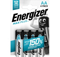 Energizer piles Max Plus AA/LR06/E91, blister de 4