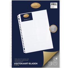 Pochette Multo 23 perforations PP pour cartes de visite 10 pièces