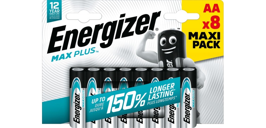 Energizer Max Plus 8x AA alkaline batteries