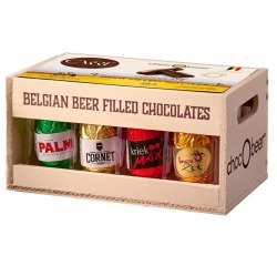 Carré Chocobeer chocolat,  coffret en bois de 200 gram
