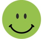 Avery rating dots, diameter 19 mm, roll with 250 pieces, smiley, green