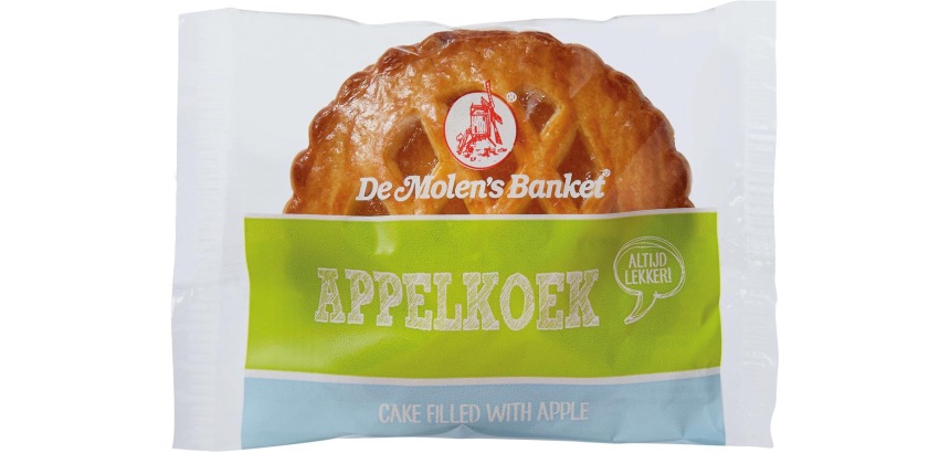 De Molen Appelkoek, individueel verpakt, 50 g