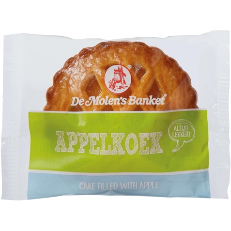 De Molen Appelkoek, individueel verpakt, 50 g